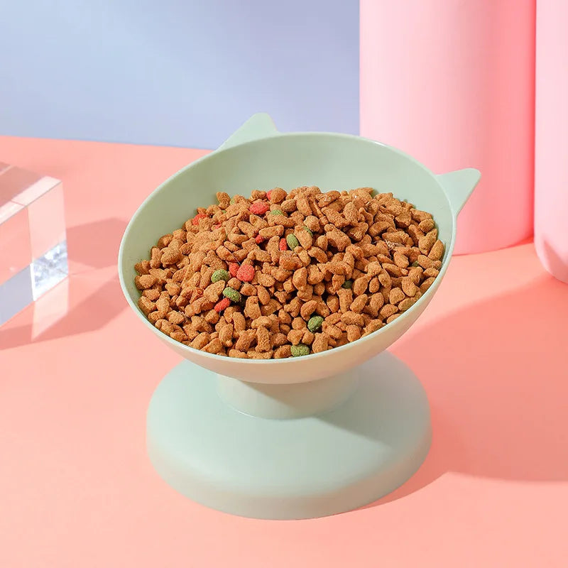 Cat Food Bowl With Tilt High Bottom Neck