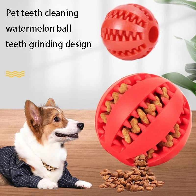 Natural Rubber Tooth Cleaning Treat Ball - Extra-tough Interactive Elasticity