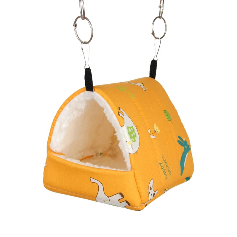 Cute Print - Small Animal Sleeping Bed - Bird Hanging Cage