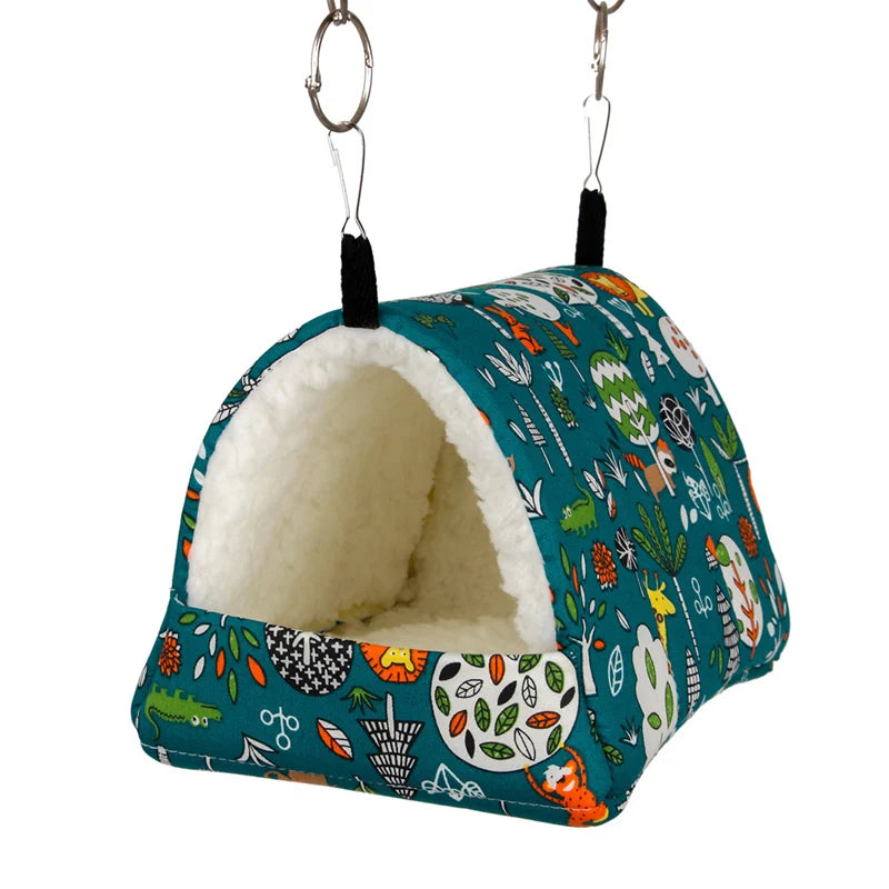 Cute Print - Small Animal Sleeping Bed - Bird Hanging Cage