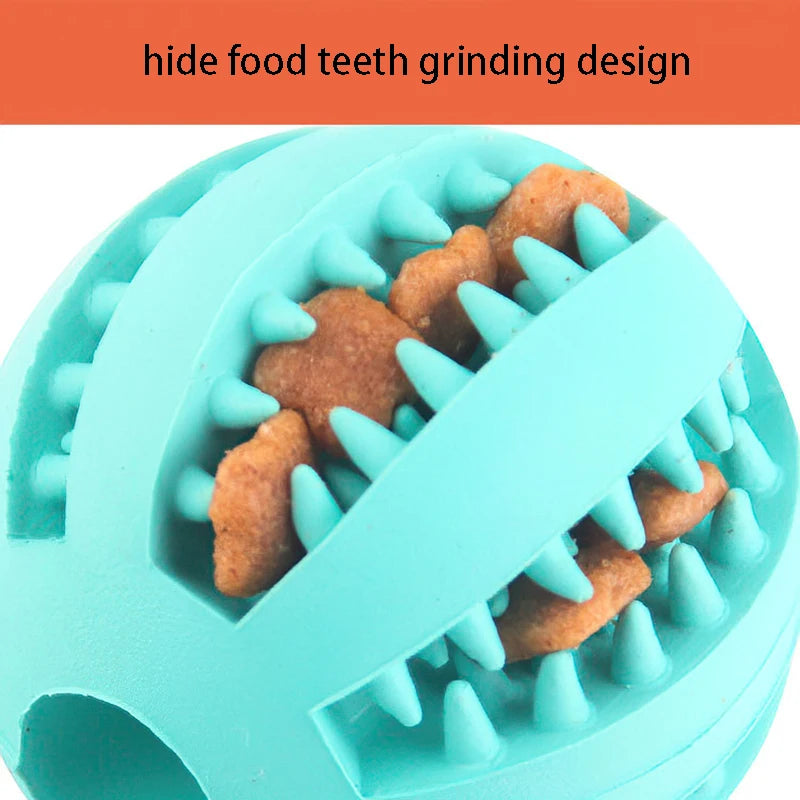 Natural Rubber Tooth Cleaning Treat Ball - Extra-tough Interactive Elasticity