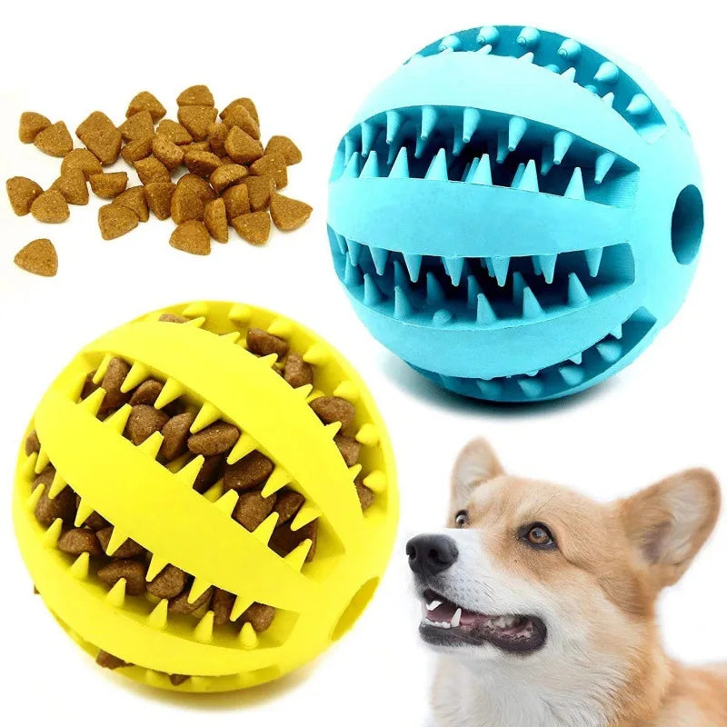 Natural Rubber Tooth Cleaning Treat Ball - Extra-tough Interactive Elasticity